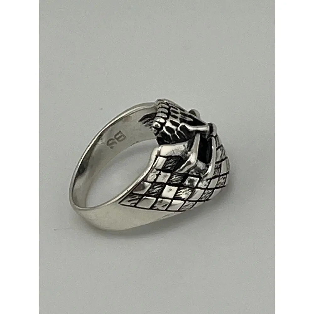Skull Men’s Sterling Silver 925 Ring Size 9 - Picture 12 of 12
